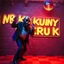 Placeholder: MR Kukrunk is Benny and DJ Roy in a disco, dancing, "Kukrunk" on sign wall, disco light, strobe, disco ball