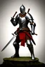 Placeholder: A knight in leather armor, with strategically placed metal armor, wielding a sword and a swordbreaker