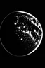 Placeholder: moon. black background for kids