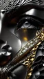 Placeholder: papercut style multi layered metalic and texture silver and black glossy UHD 3d