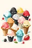 Placeholder: 10 scoops ice cream png, graphic