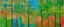 Placeholder: A rainforest with big lake painted by Paul Klee