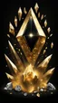 Placeholder: Generate a Movie Poster: "Cursed Golden Crystals" On Royal Black Velvet Background.