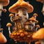 Placeholder: A lumpy mushroom house floating in space. neutral colors, white, orange yellow, Detailed gloss Painting, rich color, fantastical, intricate detail, splash screen, hyperdetailed, insane depth, concept art, 8k resolution, trending on Artstation, Unreal Engine 5, color depth, dynamic lighting, splash art, dramatic, masterpiece, excellent quality beautiful Imaginative, unique,