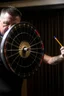 Placeholder: A gary anderson shoot darts on a bristolboard