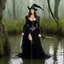 Placeholder: Danielle Lloyd as a medieval attractive witch in the swamp,
