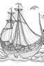 Placeholder: coloring book image of a viking ship