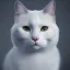 Placeholder: white cat, natural pigment, extremely sharp detail, finely tuned detail, ultra high definition, 8 k, unreal engine 5, ultra sharp focus, winter ambiance