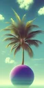 Placeholder: 1980's aesthetic vaporwave Palm tree