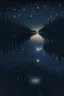 Placeholder: illustration of sparkling midnight lake