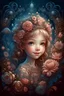 Placeholder: In the style of Gustav Dora, a sweet girl, flowers, kind smiles, very cute and beautiful. wonderland, cute, mystical, fantasy, complex background, backlight, highly detailed filigree, the best quality. Mysterious