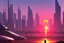 Placeholder: City, avenue, sunset, people, sci-fi, epic