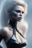 Placeholder: Pamela Anderson as evil queen in black leather, leather, busty, cleavage, angry, stern look. character design by cory loftis, fenghua zhong, ryohei hase, ismail inceoglu and ruan jia. unreal engine 5, artistic lighting, highly detailed, photorealistic, fantasy