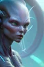 Placeholder: Alien Aquatic human, high quality, cinematic by WLOP and Rossdraws, concept art of the character. Epic composition, hyperrealism, award-winning artwork, realistic hair, artstation trend, high quality printing, fine art with subtle redshift rendering
