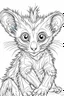 Placeholder: outline art for Lemur Infant coloring pages with sitch, white background, Sketch style, full body, only use outline, toddlers style, clean line art, white background, no shadows and clear and well outlined.