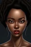 Placeholder: Create a compelling and realistic image of a black girl, showcasing her natural beauty with a front-facing camera position. Emphasize the details of lipstick, a farapopier, and a beautiful hairstyle, complemented by meticulous makeup. Key Elements: Camera Position: Front-facing view to capture the girl's features prominently. Face and Skin: Realistic depiction of rich and deep skin tones. Subtle variations to highlight natural complexion. Emphasis on natural highlights and shadows. Facial Fe