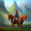 Placeholder: angry horse in orange and blue battle armor, Book of Kells style, a highly detailed illustration, background of Inka jungle, realistic render, 8 k, micro detail, intricate, elegant, centered, digital painting, Artstation, smooth, sharp focus, illustration, artgerm, tomasz alen kopera, peter mohrbacher, donato giancola, joseph christian leyendecker, wlop, boris vallejo