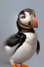 Placeholder: realistic detailed painting of a puffin bird on a white background.