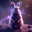 Placeholder: galaxies, spirals, space, nebulae, stars, smoke, iridescent, intricate detail, in the shape of a rabbit, octane render, 8k, --q 2 --ar 2:3 --uplight