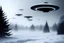 Placeholder: UFOs in a dark snowy day