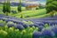 Placeholder: toscana acores beautiful lavendula fields masterpiece painting in studio ghibli style in hayao myazaki style
