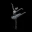 Placeholder: 2d yarn and string art, minimalism, ballerina in arabesque pose made entirely out of string, dark negative space, extreme contrast, concept art, stunning, dramatic, filigree, intricate details