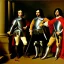 Placeholder: oil portrait of The Three Musketeers and d'artagnan with armor by Jacques-Louis David 8k