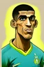 Placeholder: Bruno Kimaraes Rodriguez Moura Brazilian football player ,cartoon 2d