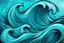 Placeholder: a background of surf waves with black linework, blue teal tones, surf culture, kawaii cute. + vector linework. swirling in bottom right. add pink and magenta emotional graffiti over edges