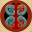 Placeholder: Ukiyo-e Style , ying anf yang sign, dragon