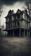 Placeholder: old abandoned house in the style of a horror film.