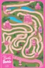 Placeholder: Barbie-themed maze for kids, featuring vibrant pink colors, Barbie's iconic elements, and an engaging, fun-filled path. 2d