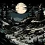 Placeholder: snowy tundra landscape drawn in the art style of Darkest Dungeon