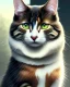 Placeholder: A cute Cat, full-scale head and shoulders portrait, 8k resolution concept art portrait by Greg Rutkowski, Artgerm, WLOP, Alphonse Mucha dynamic lighting hyperdetailed intricately detailed Splash art trending on Artstation triadic colors Unreal Engine 5 volumetric lighting Splash art fantasy"