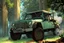 Placeholder: tree made of money with roots wrapped around a jeep while the jeep is trying to drive off but is stuck pulling the tree and smoke is coming out of the car while the tree is leaning from the power of the car