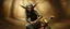 Placeholder: master oil painting by Rembrandt, scary ai sami gremlin woman loab on trike, motion blur background