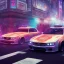 Placeholder: volumetric japan city environment and background, realistic pop-art illustration and highly detailed digital painting of illegal street drifting, ghost flames, inside a vibrant city, underground jdm scene, d1 grand prix, nissan, mitsubishi, otaku, neon, toyota, honda, subaru, highly detailed, money, high contrast, realistic shaded volumetric lighting, 8k, tokyo drift, reflective ground, octane render, smoke, burnout, vitality colours, colorful, uhd, blue fires, dk, hooning manga art by sam curry