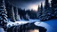 Placeholder: christmas time,photo of a snowy fir forest,christmas magic, midnight hour,,reflections,8k, volumetric lighting, Dramatic scene