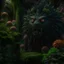 Placeholder: Hyperrealistic, spooky, dark, horrific monster, trees, rocks, giant flowers, sharp focus, 8k, 3d, very detailed, volumetric light, grim, fine art, very colorful, ornate, 35mm, F/2.8, insanely detailed and intricate, hypermaximalist, super detailed