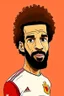 Placeholder: Mohamed Salah Egyptian soccer player cartoon 2d