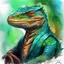 Placeholder: dnd, fantasy, watercolour, humongous strokes, stylistic, portrait, illustration, anthropomorphic lizard, furaffinity