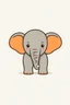 Placeholder: a simple of a cute elephant, in a drawing style