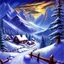 Placeholder: 90's TCG fantasy art snowstorm