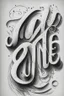 Placeholder: Hand two Lettering O style infinit with background white