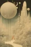 Placeholder: Kay Nielsen, Henry Hintermeister, Surreal, mysterious, strange, fantastical, fantasy, Sci-fi,Japanese anime, miniature garden study, sphere and maze, three-dimensional world that spreads in two dimensions, miniskirt beautiful girl, perfect voluminous body, detailed masterpiece