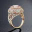 Placeholder: diamond and morganite ring, art noveau, filigree, floral, breathtaking, highly ornate, delicate, intricate, photorealistic, high fashion, fine jewellery, luxury, designer