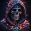 Placeholder: hooded marble skeleton covered with glowing thorns, bright colors, glowing sparkle particles, dark tone, sharp focus, contrast, 8k, incredible depth, dramatic lighting, beautifully intricate details, clean environment, epic dynamic scene