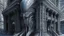 Placeholder: HR Giger style house, conceptual, gray and silver blue painting, hyper realistic, illustration, digital art, highly detailed, fine detail, intricate