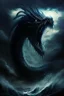 Placeholder: leviathan demon huge long abyssal dark seprent monster beast sky snake