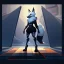 Placeholder: a fox fursona, darker colors, master quality, backlighting, soft lights, full body portrait, in frame, 8k, furry, fur, dark color pallet, robotic arm, cyberpunk, anthropomorphic, perfectly drawn face, well drawn paws